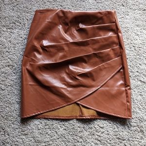 Faux leather skirt
